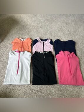 EIS Sun Shirt Womens SZ M 1/4 Zip Cooling Equestrian Riding Top ~ Lot of Six